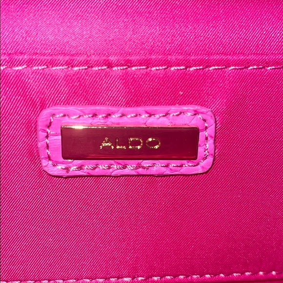 Bright pink crossbody long clutch - Picture 8 of 8